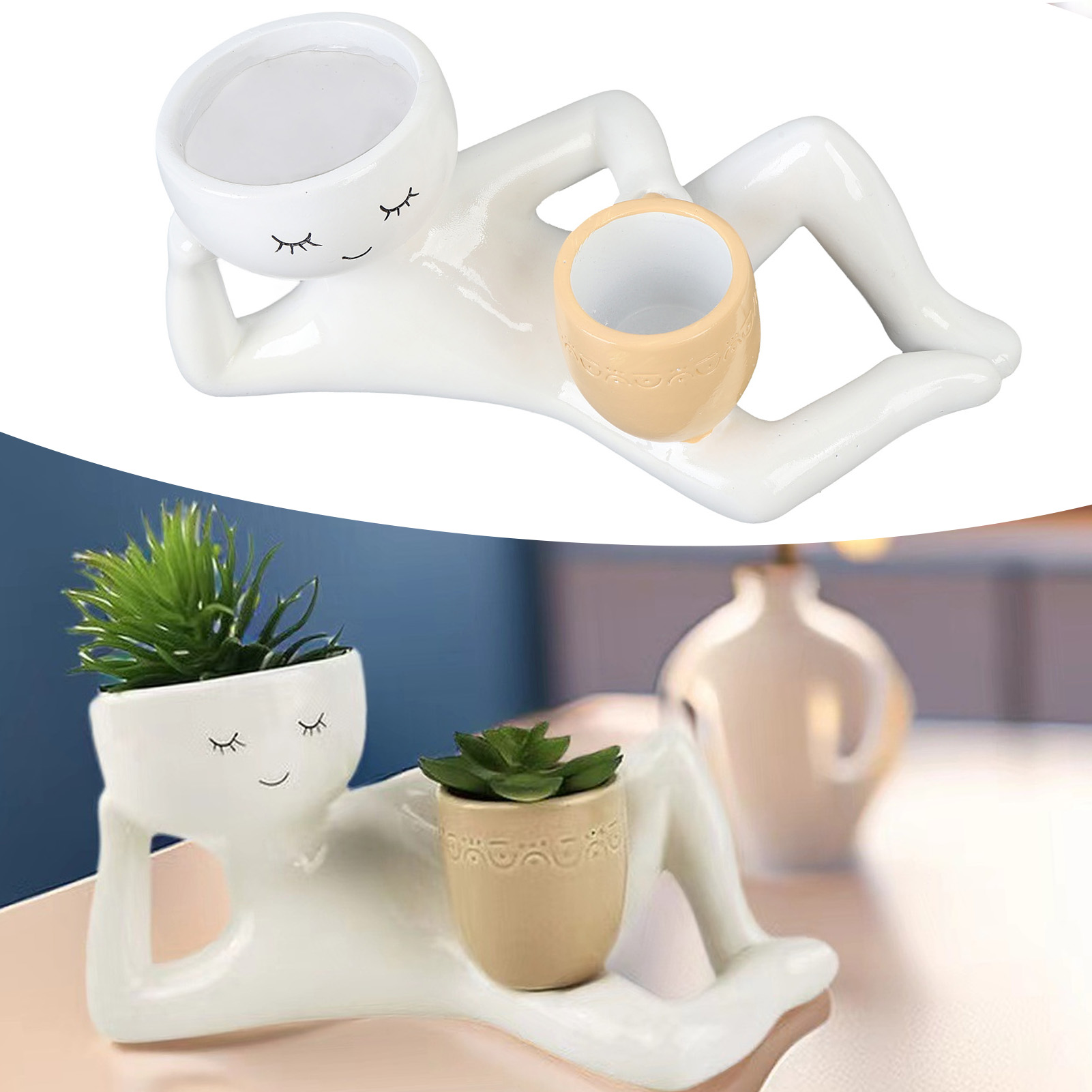 Terracotta Pot - Succulent Pot Creative Breathable Synthetic Resin