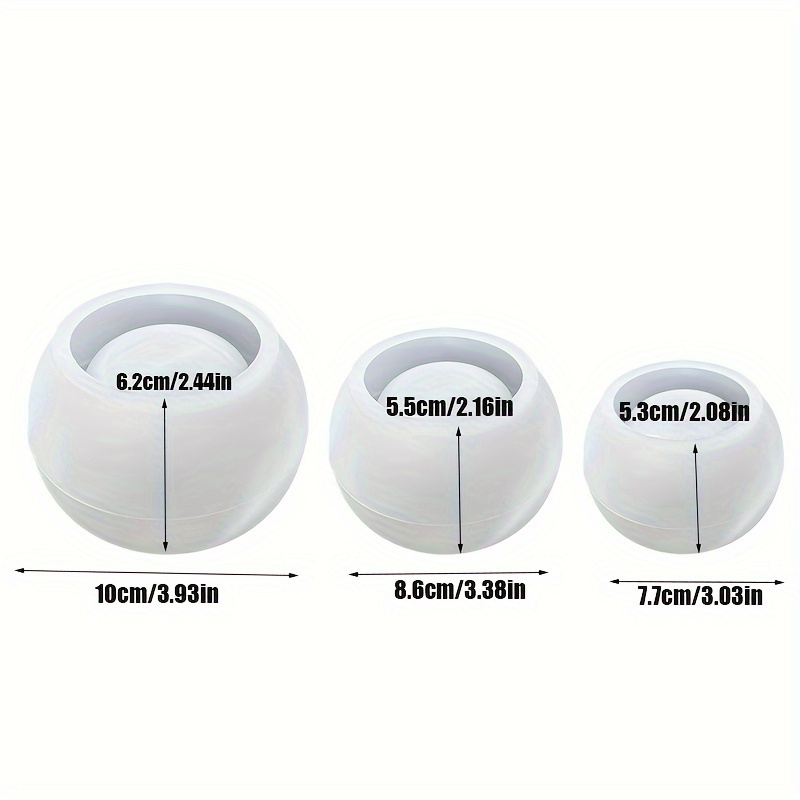 3pcs-Round Flower Pot Silicone - đánh giá và giá Succulent Set